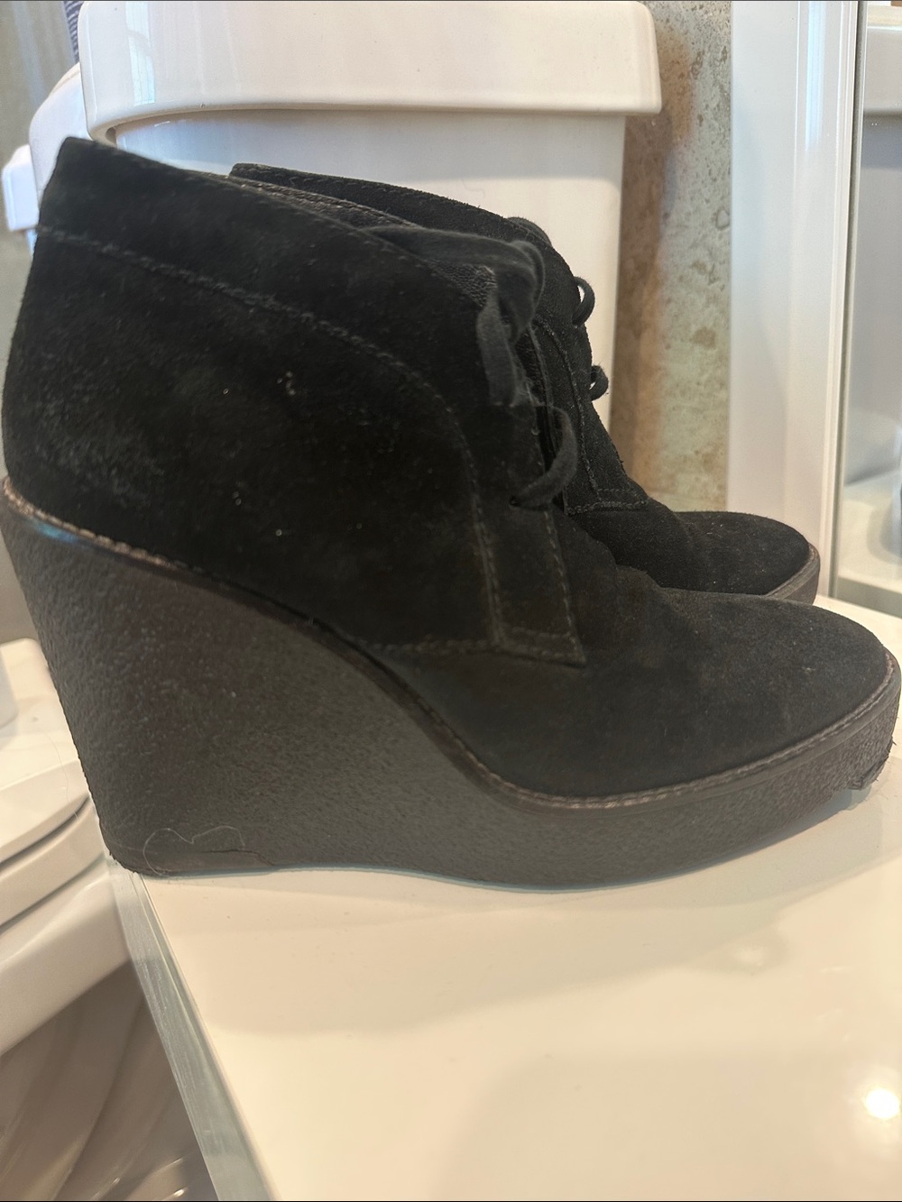 Aquatalia Women's  Suede Wedge Ankle Boots -